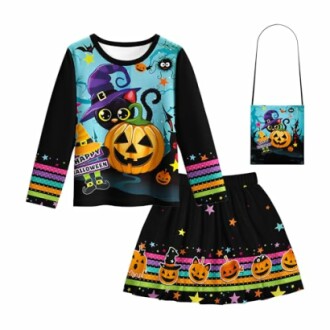 LQSZ Halloween Girls Skirt Sets