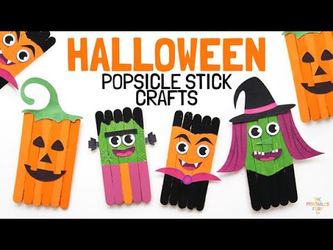 Halloween Crafts with Popsicle Sticks